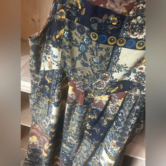 Patchwork Boho Cotton Overalls - Picture 4 of 7